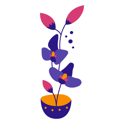 vaso de orquídeas Desenho PNG