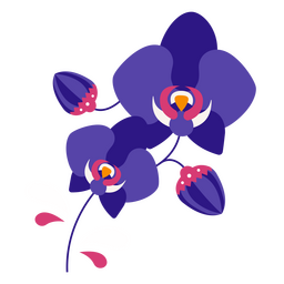 Flat orchids purple PNG Design Transparent PNG