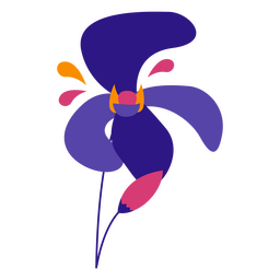 Orchid flat purple PNG Design Transparent PNG