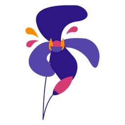 Roxo liso da orquídea Desenho PNG