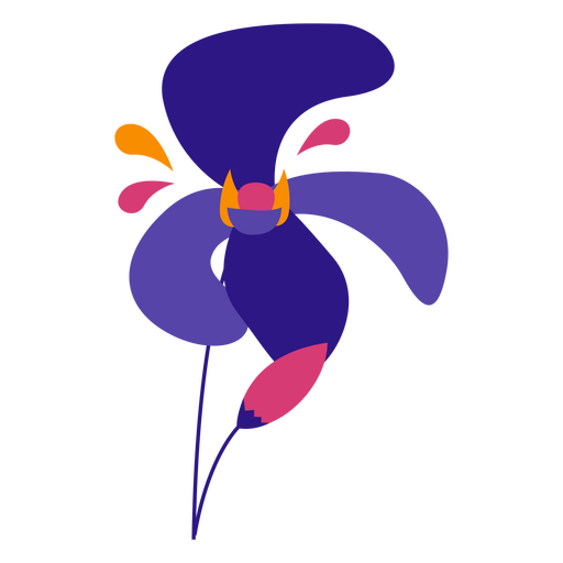 Roxo liso da orquídea Desenho PNG