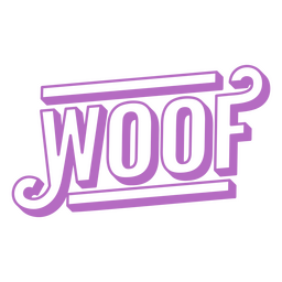 Woof beliebtes Wort Gefühlsschlag PNG-Design