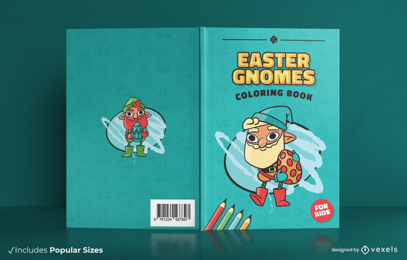 Easter gnomes book cover design