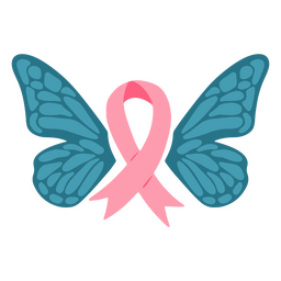 Breast cancer awareness social matter butterfly pink ribbon PNG Design Transparent PNG