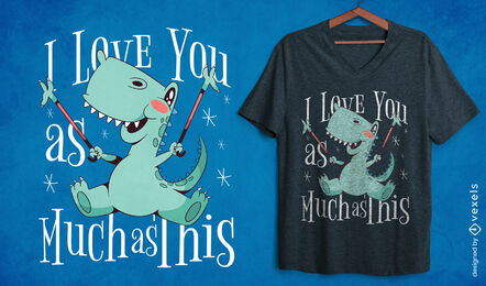 Baby-T-Rex-Liebe-T-Shirt-Design
