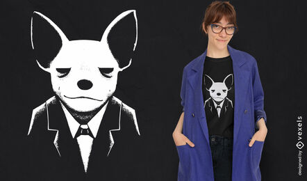 Chihuahua im Anzug-T-Shirt-Design