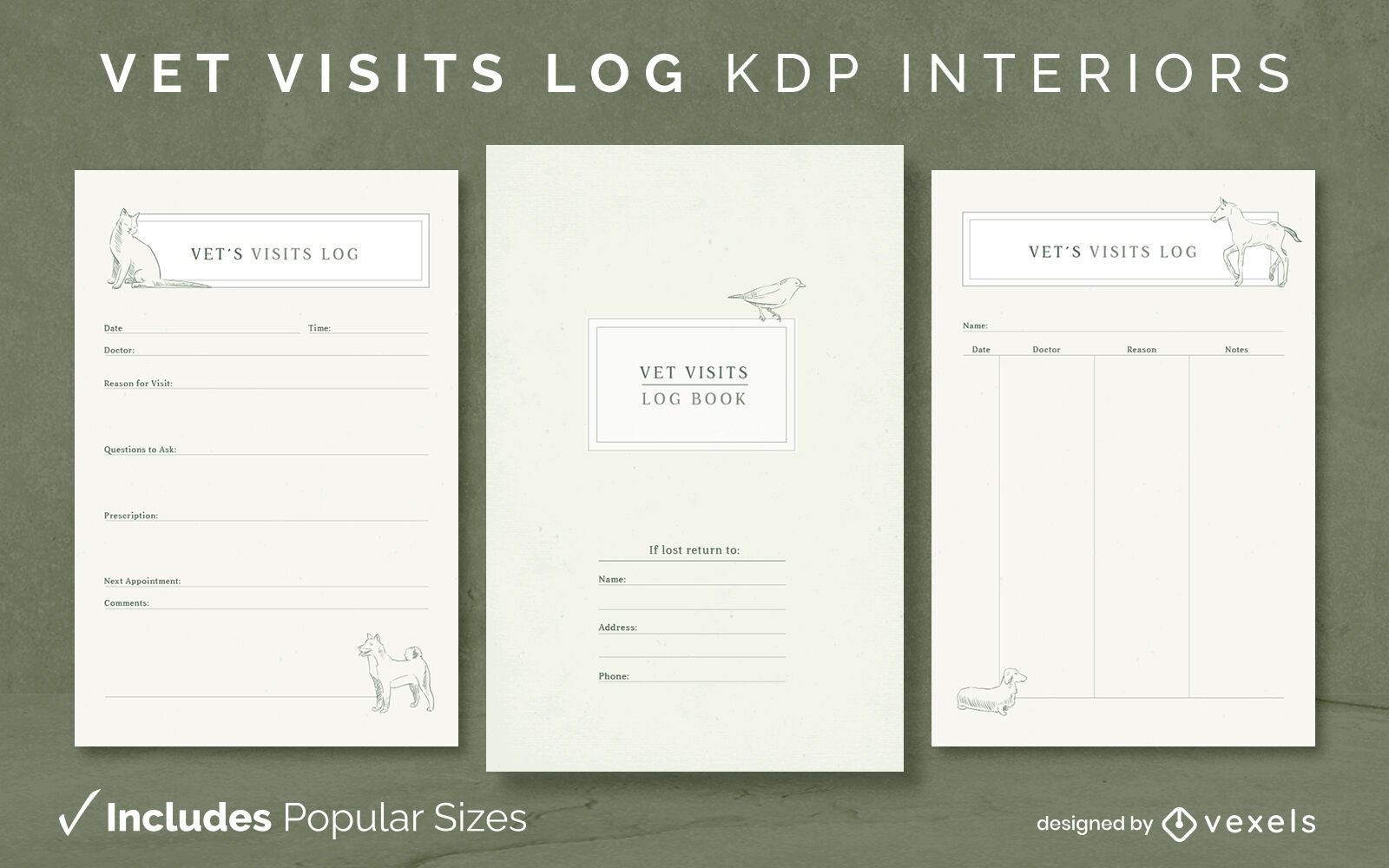 Vet visits log kdp interior design