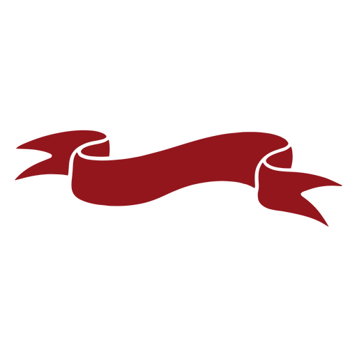 Cut out ribbon red PNG Design