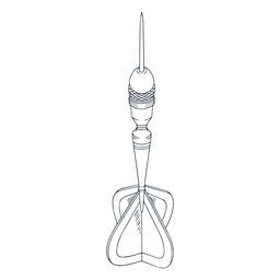 Upward dart game hobby stroke icon PNG Design