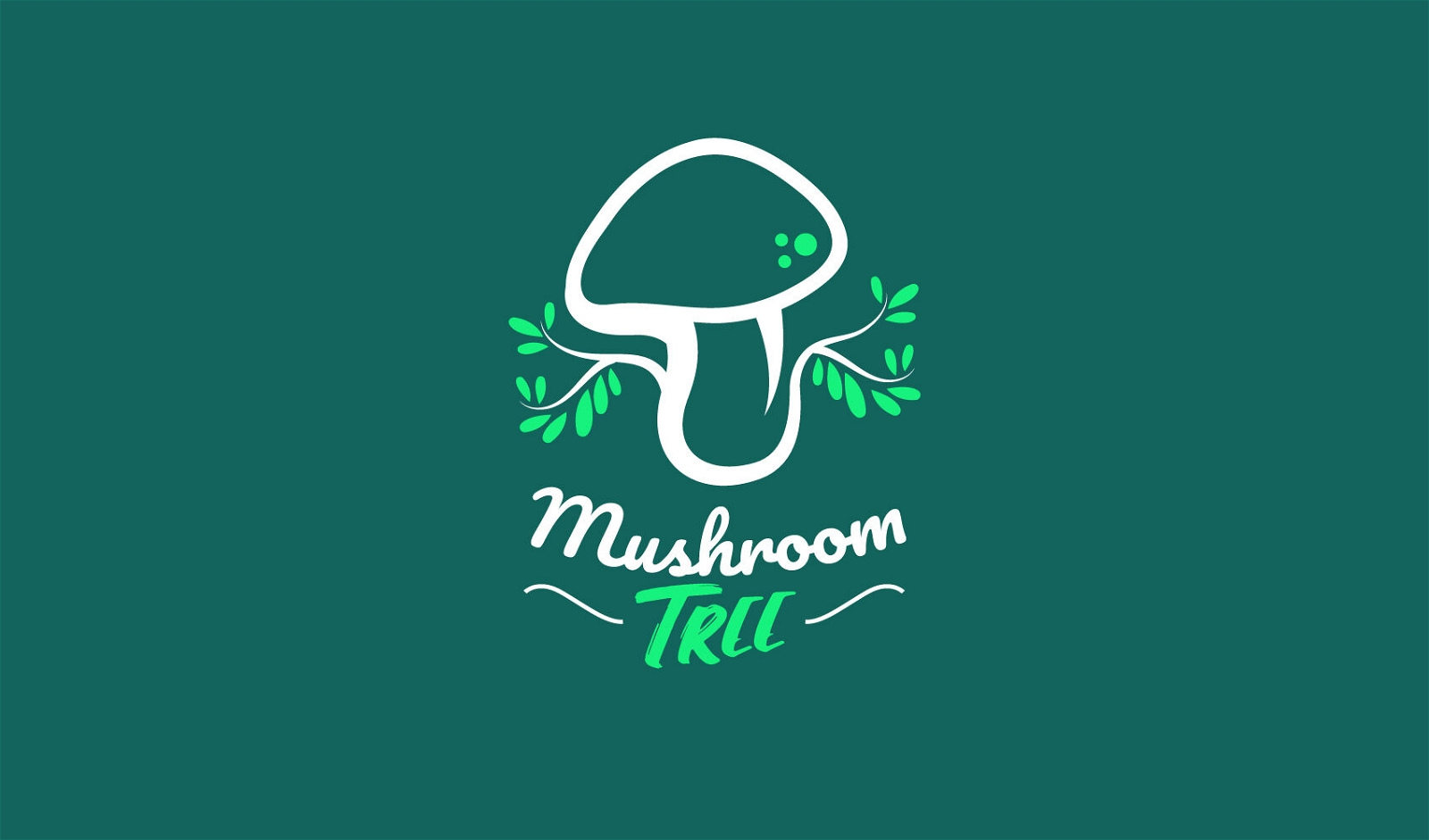 Diseño de plantilla de logotipo de árbol de hongos