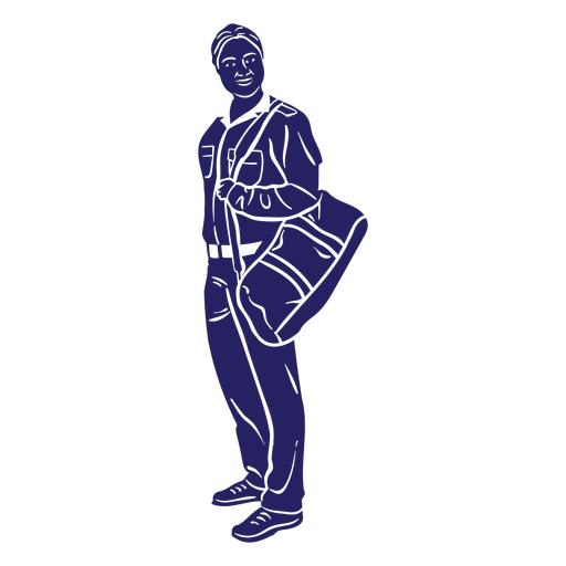 Doctor cut out man standing