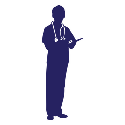 Doctor silhouette standing PNG Design Transparent PNG