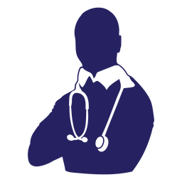 Doctor silhouette stethoscope PNG Design Transparent PNG