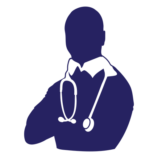 Doctor silhouette stethoscope PNG Design