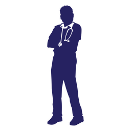 Doctors silhouette standing man PNG Design Transparent PNG
