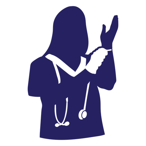 Doctors silhouette woman