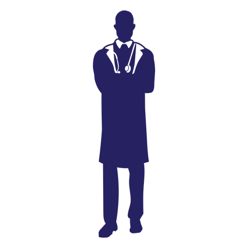 Ärzte Silhouette stehender Mann PNG-Design