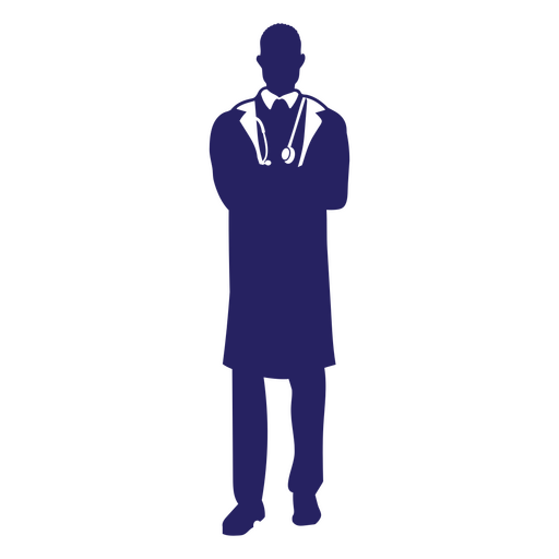 Doctors silhouette standing man