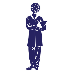 Doctors cut out woman standing PNG Design