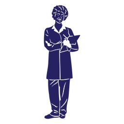 Los médicos cortan a la mujer de pie Diseño PNG