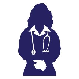 Doctor silhouette woman PNG Design