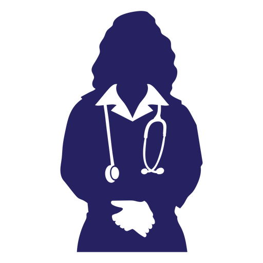 Doctor silhouette woman