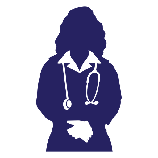 Mulher de silhueta médica Desenho PNG