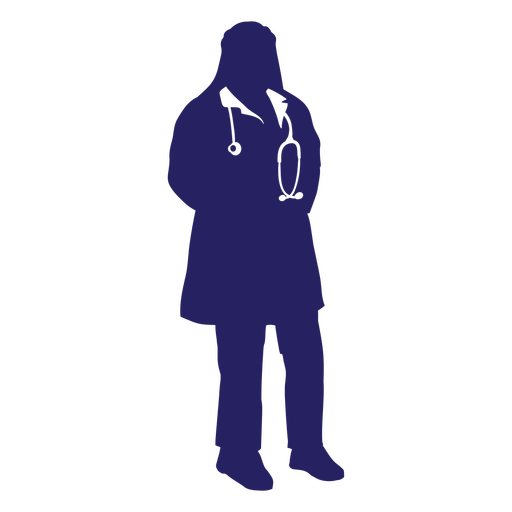 Doctor silhouette man standing PNG Design