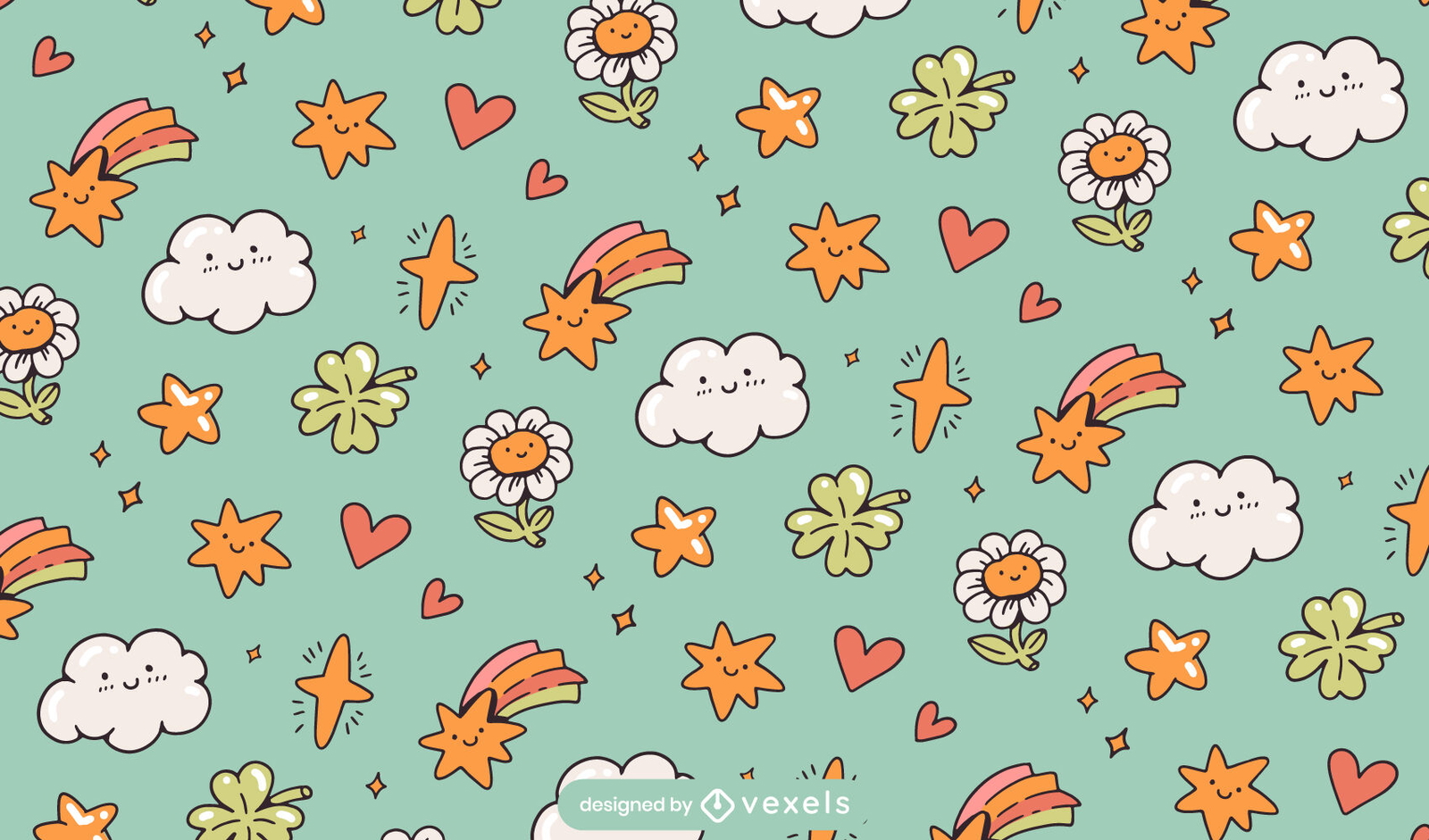 Wishing stars pattern design