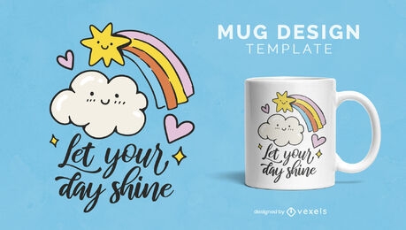 Cute cloud quote mug design