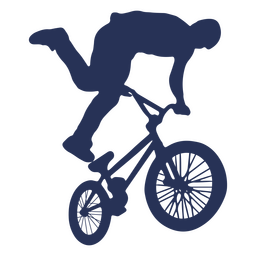 Chico silueta bmx Diseño PNG