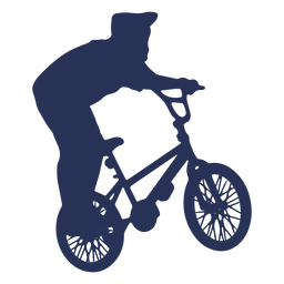 Silhueta de menino fazendo bmx Desenho PNG
