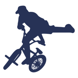 Boy silhouette riding bmx PNG Design Transparent PNG