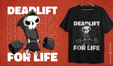 Diseño de camiseta de levantamiento de pesas Deadlift for Life