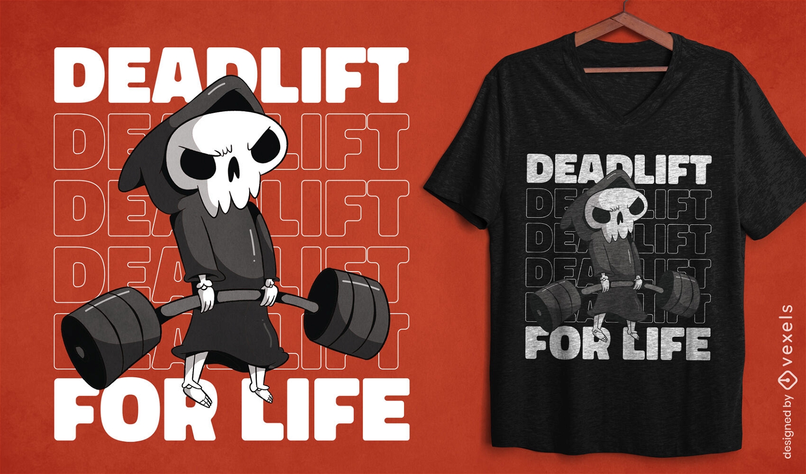 Deadlift for life weightlifting t-shirt design