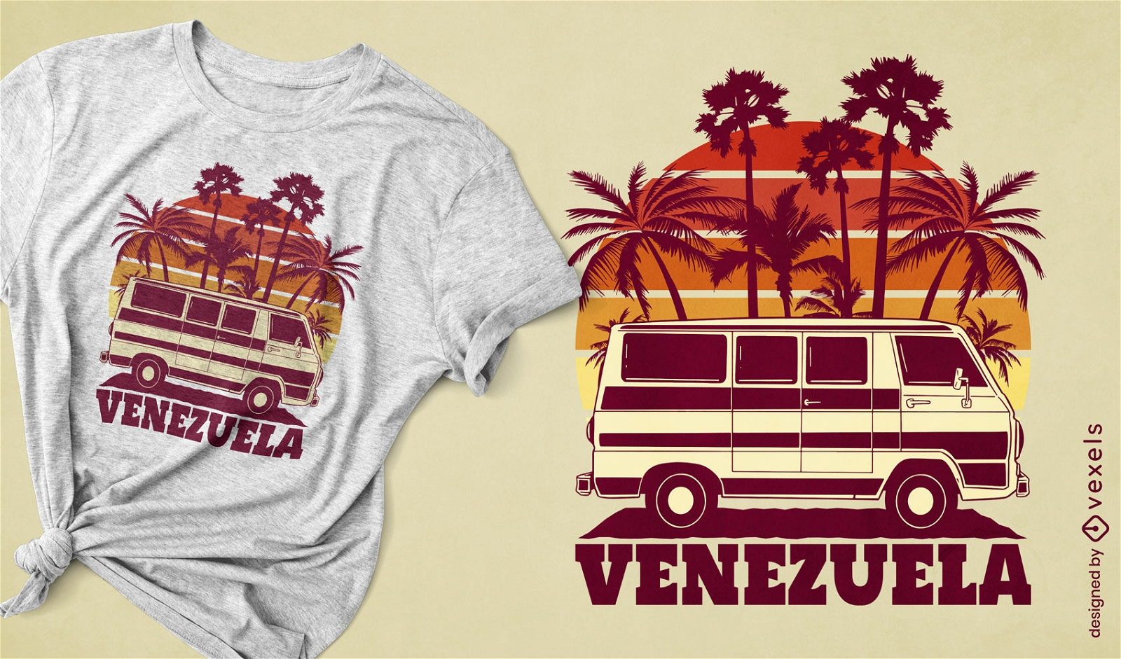 Design de camiseta de van da Venezuela