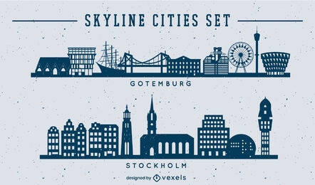 Skyline cities set