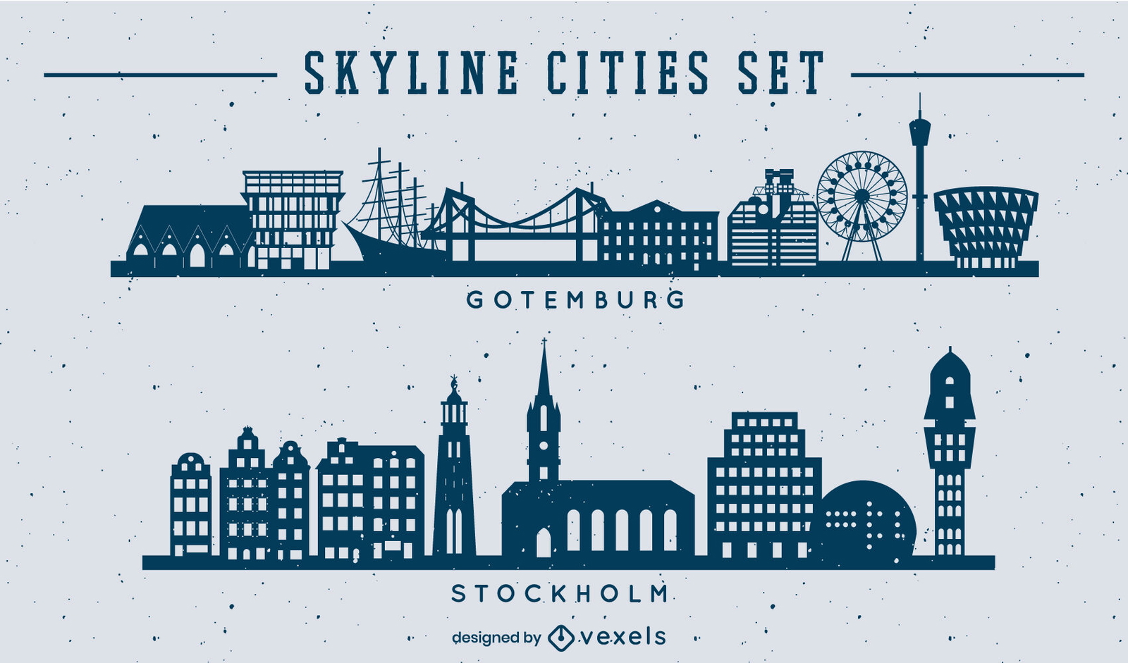 Skyline-Städte eingestellt