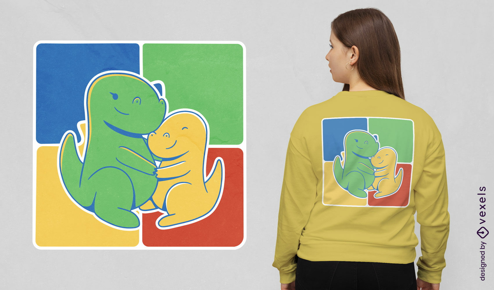 Autismus-Bewusstseins-Dinosaurier-T-Shirt-Design