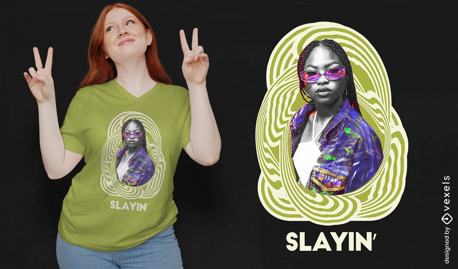 Girl slayin psd t-shirt design
