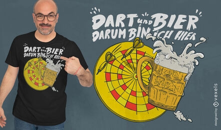 Darts and beer t-shirt design