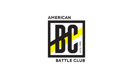 Design de modelo de logotipo duotônico de clube de boxe