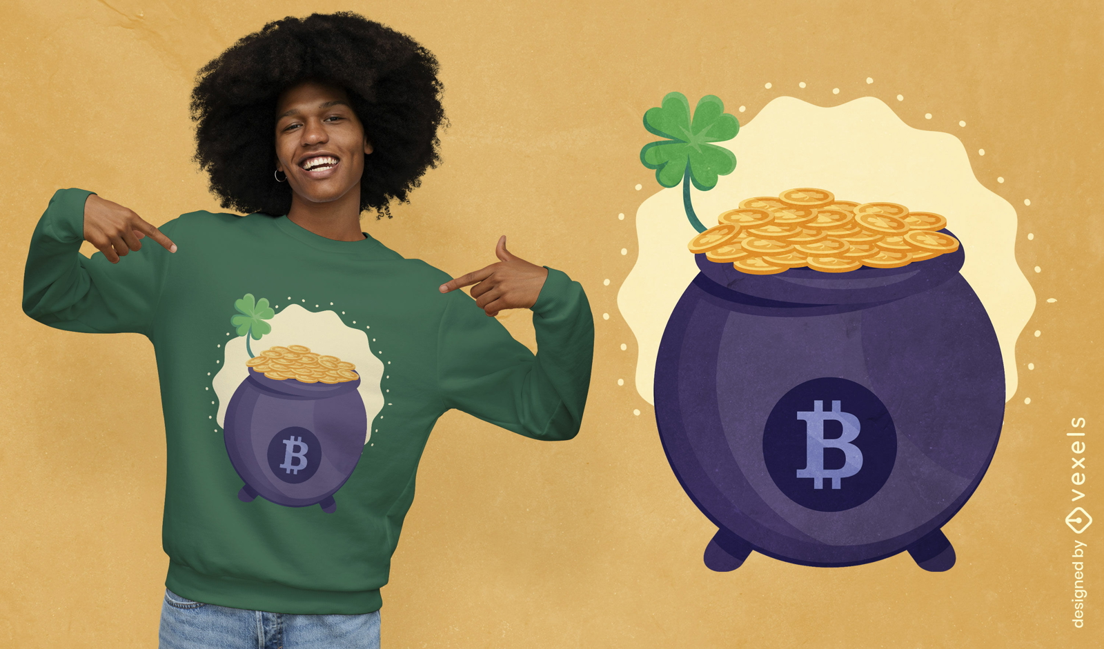Diseño de camiseta Crypto St. Patrick&#39;s Day