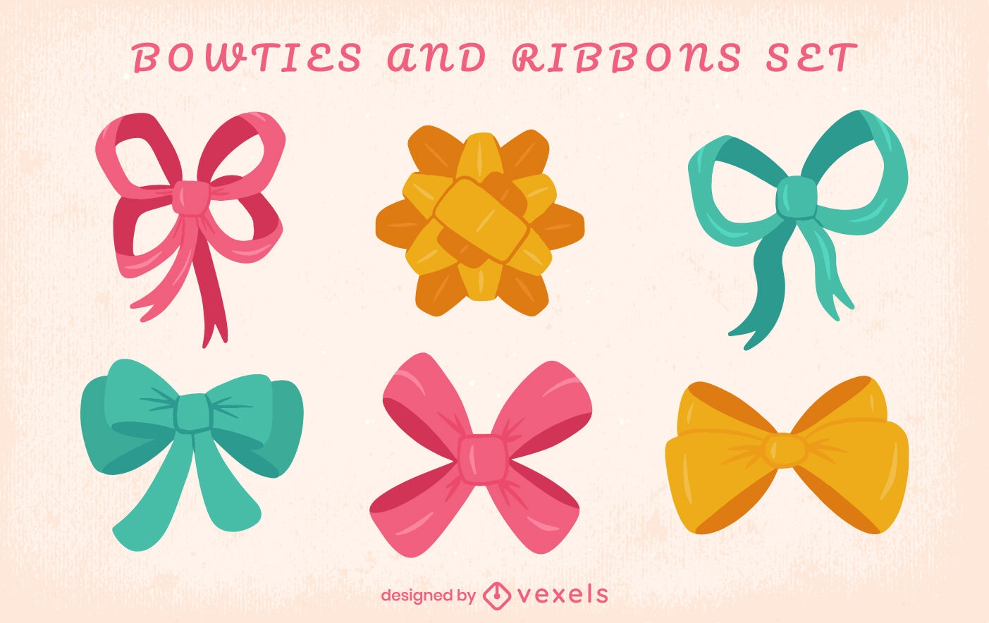 Bows and ribbons set design