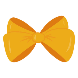 Yellow glossy bow PNG Design