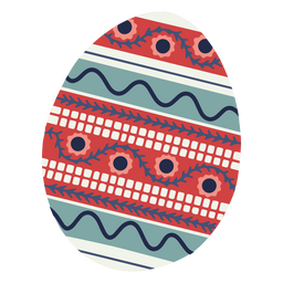 Decoração plana de ovos Pysanky Desenho PNG
