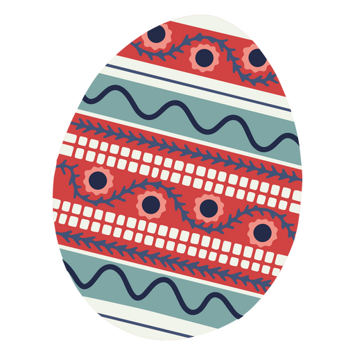 Decoração plana de ovos Pysanky Desenho PNG