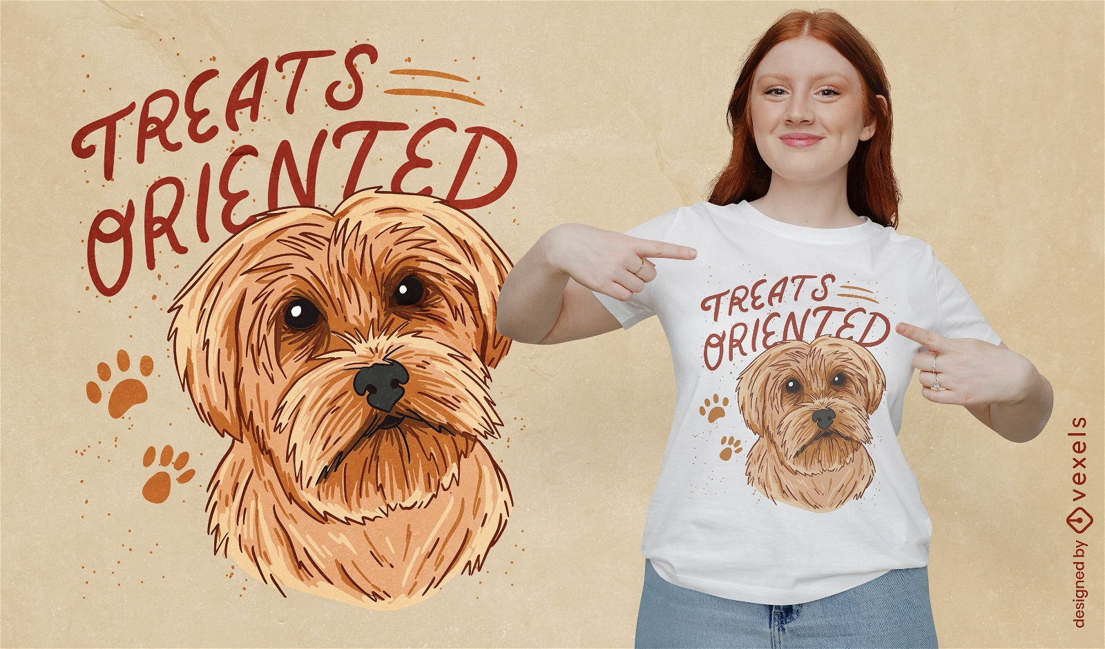 Diseño de camiseta de perro yorkshire terrier