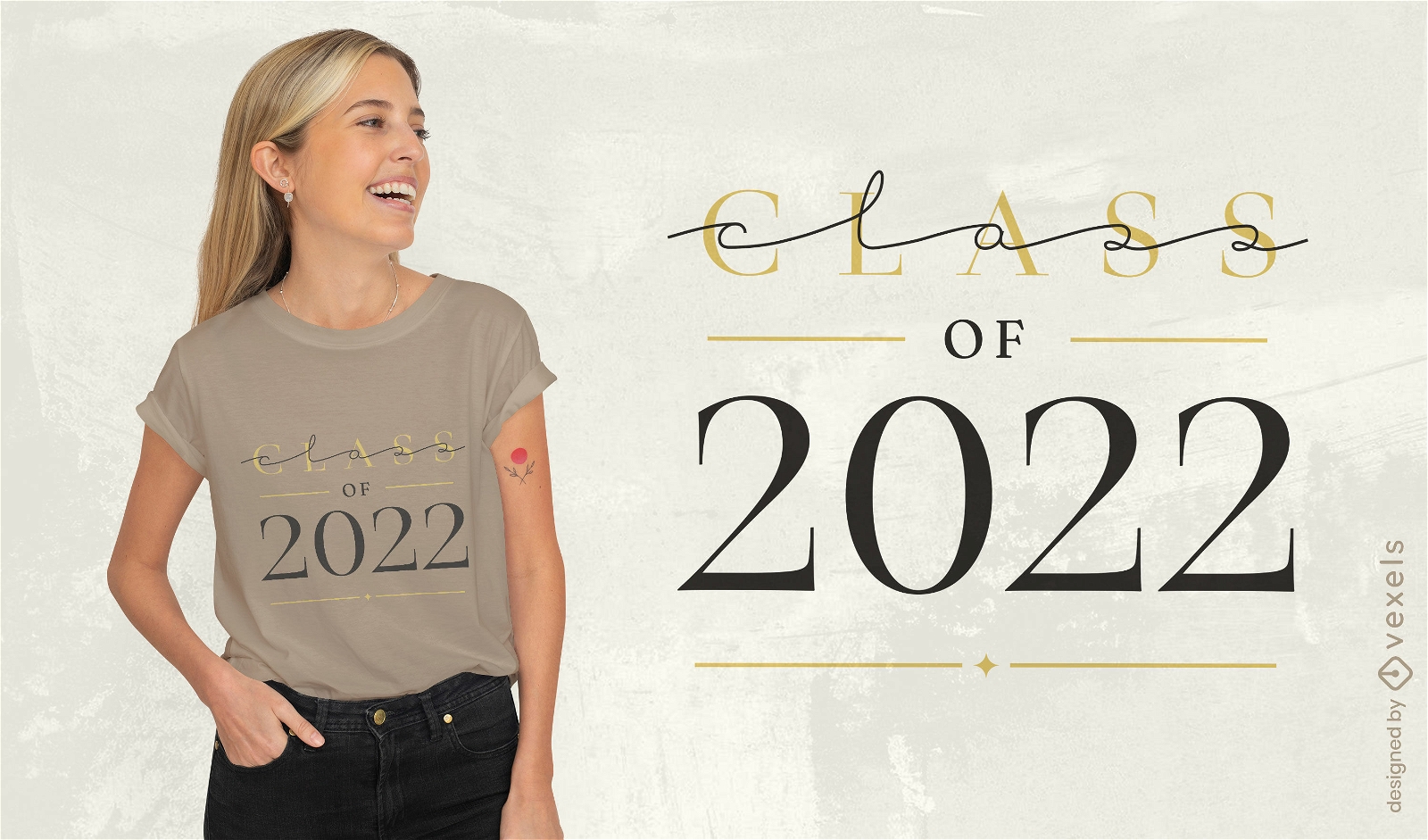 Classe elegante de design de camiseta de citação 2022