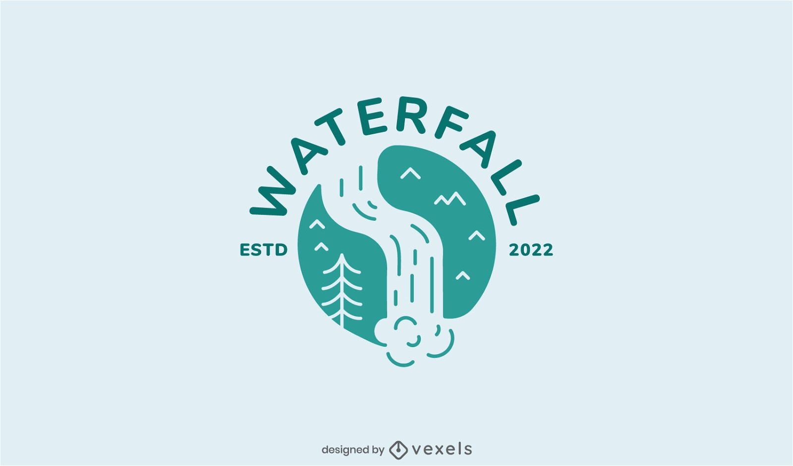 Waterfall business logo design